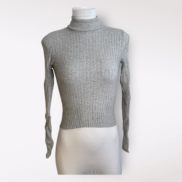 Bershka Grey‎ Slim Fit Turtleneck Sweater - Picture 1 of 5